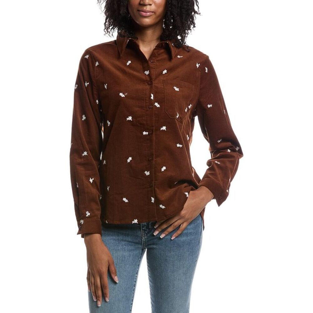 Anna Kay Womens Grande Fleur Shirt, Brown